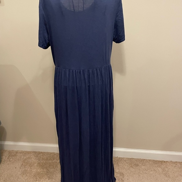 Unbranded Simple Blue Tshirt Maxi Dress Size XL - Picture 3 of 3